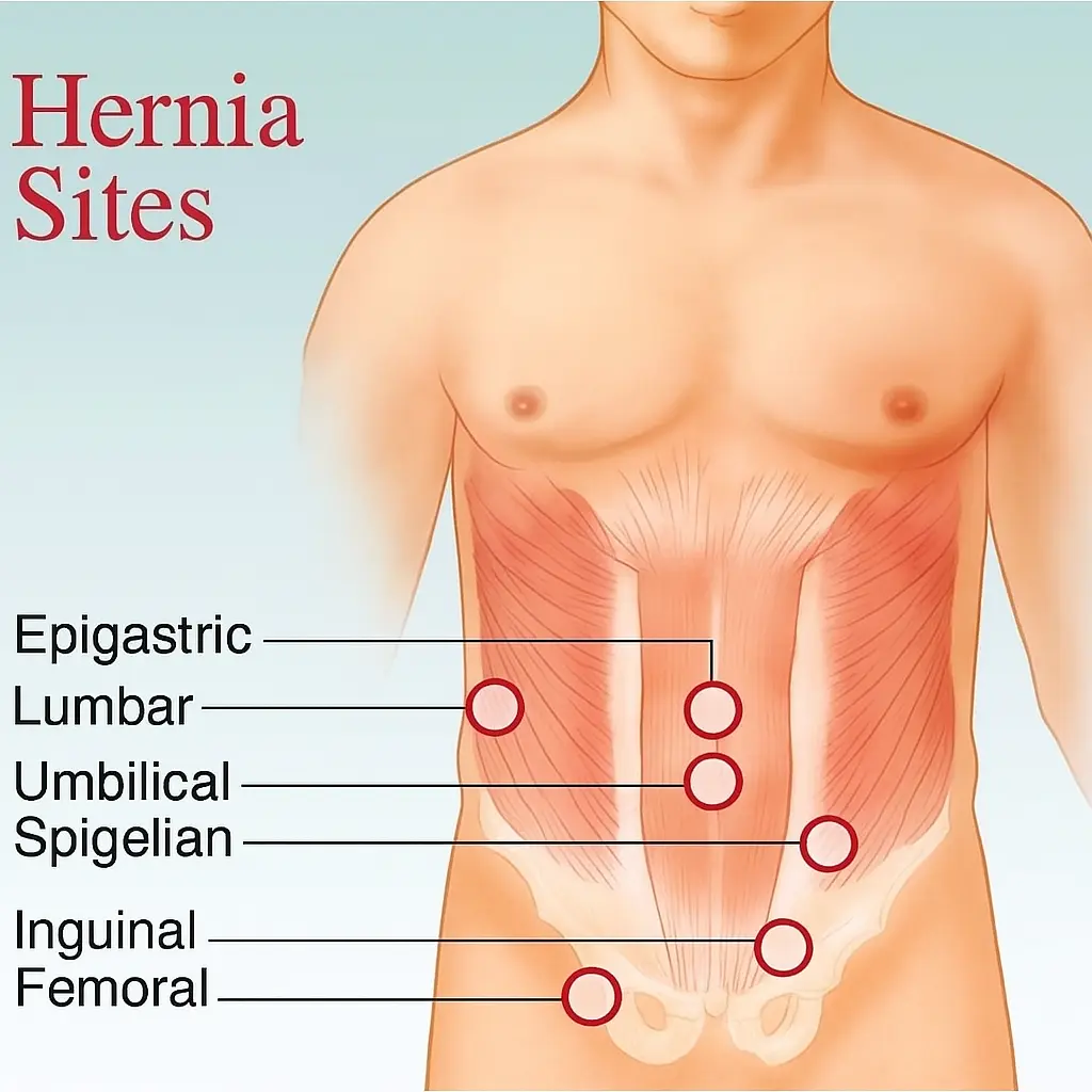 hernia sites diagram